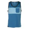 Snap Climbing Two-colored Pocket ärmlös T-shirt, Steel blue