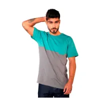 Snap Climbing Two-colored Pocket T-shirt Med Korta ärmar