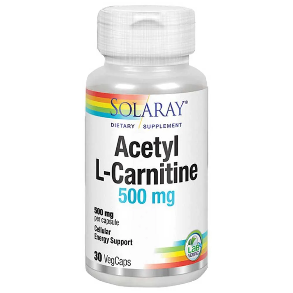 Solaray Acetyl L-karnitin 500 Mg 30 Enheter, One size