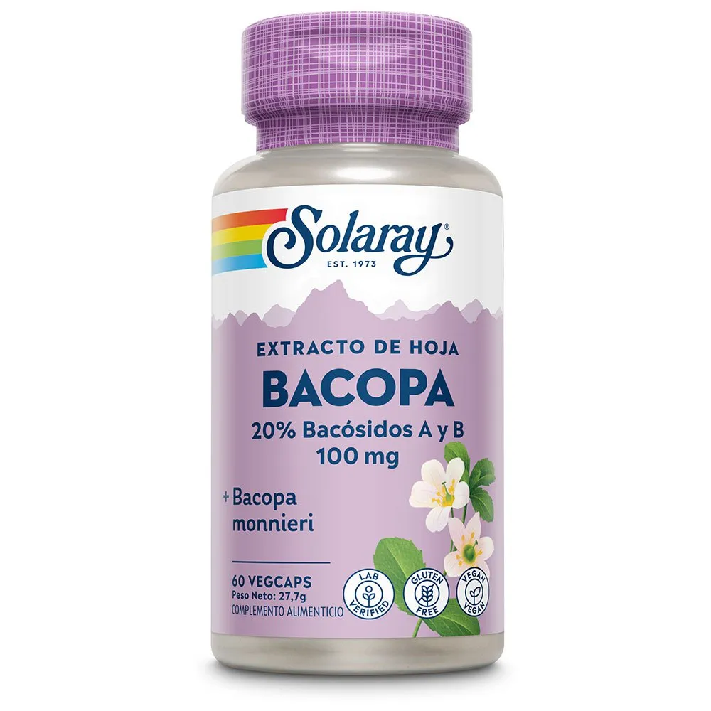 Solaray Bacopa 100mg Kapslar 60 Enheter, Lila, One Size