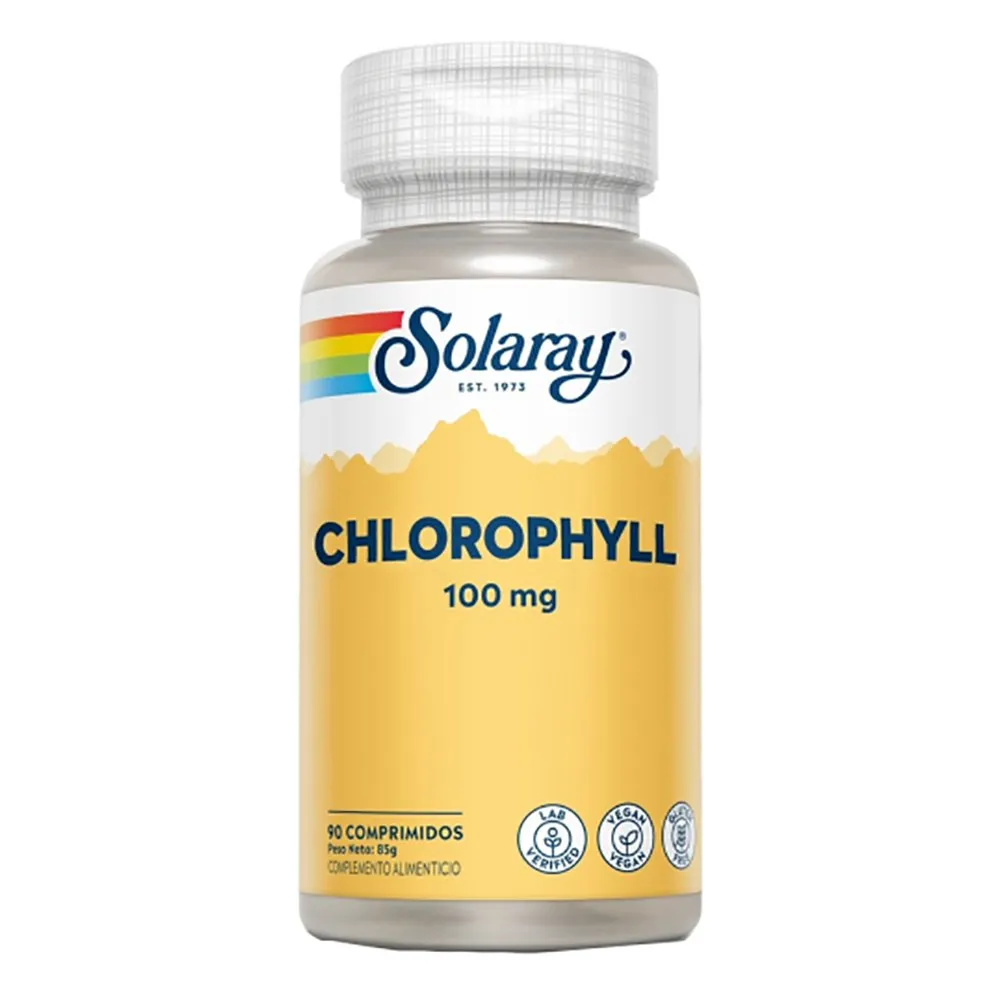 Solaray Chlorophyll Detox 100mg Tabletter 90 Enheter, One size