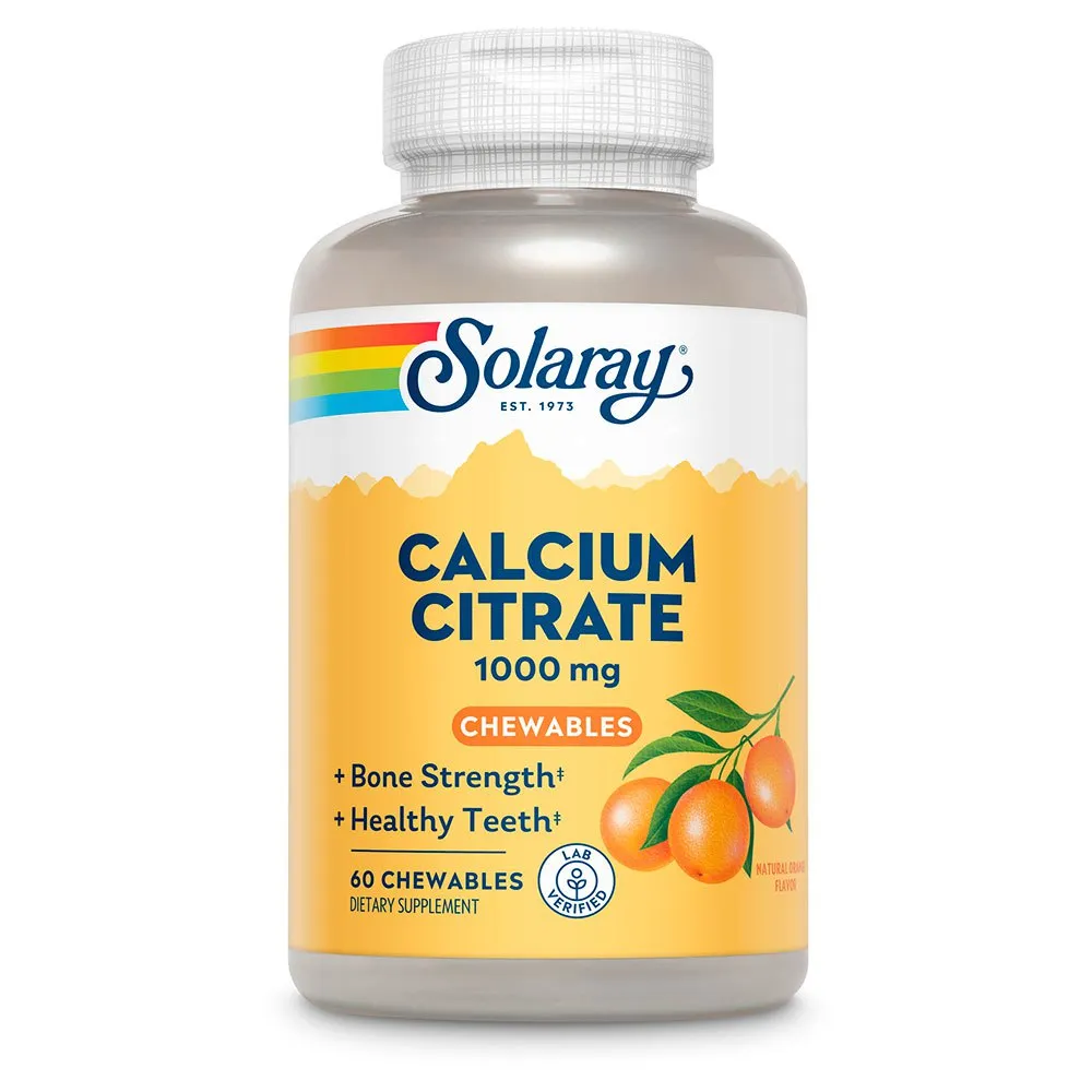 Solaray Kalciumcitrat 1000 Mg Apelsin 60 Enheter, One size