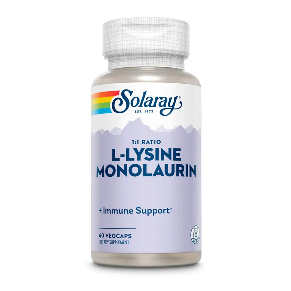 Solaray L-lysine Monolaurin Kapslar 60 Enheter, Multicolour, One Size
