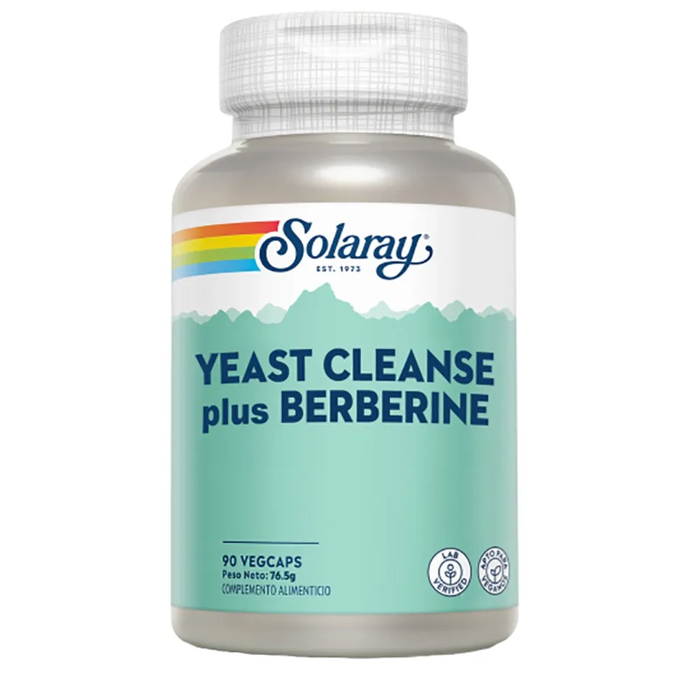 Solaray Plus Yeast Cleanse + Berberine Kapslar 90 Enheter, Multicolour, One Size