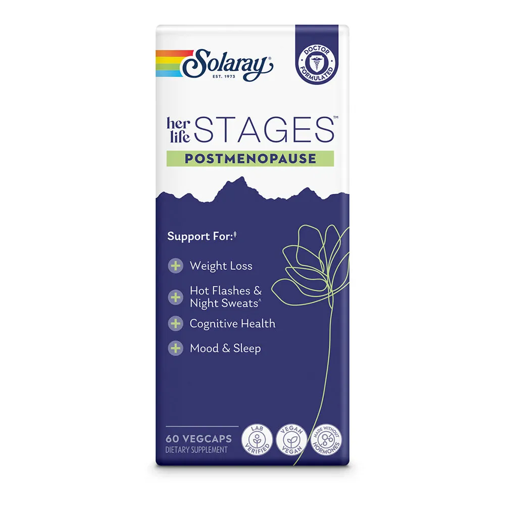 Solaray Postmeno Stages Kapslar 60 Enheter, White / silver, One Size