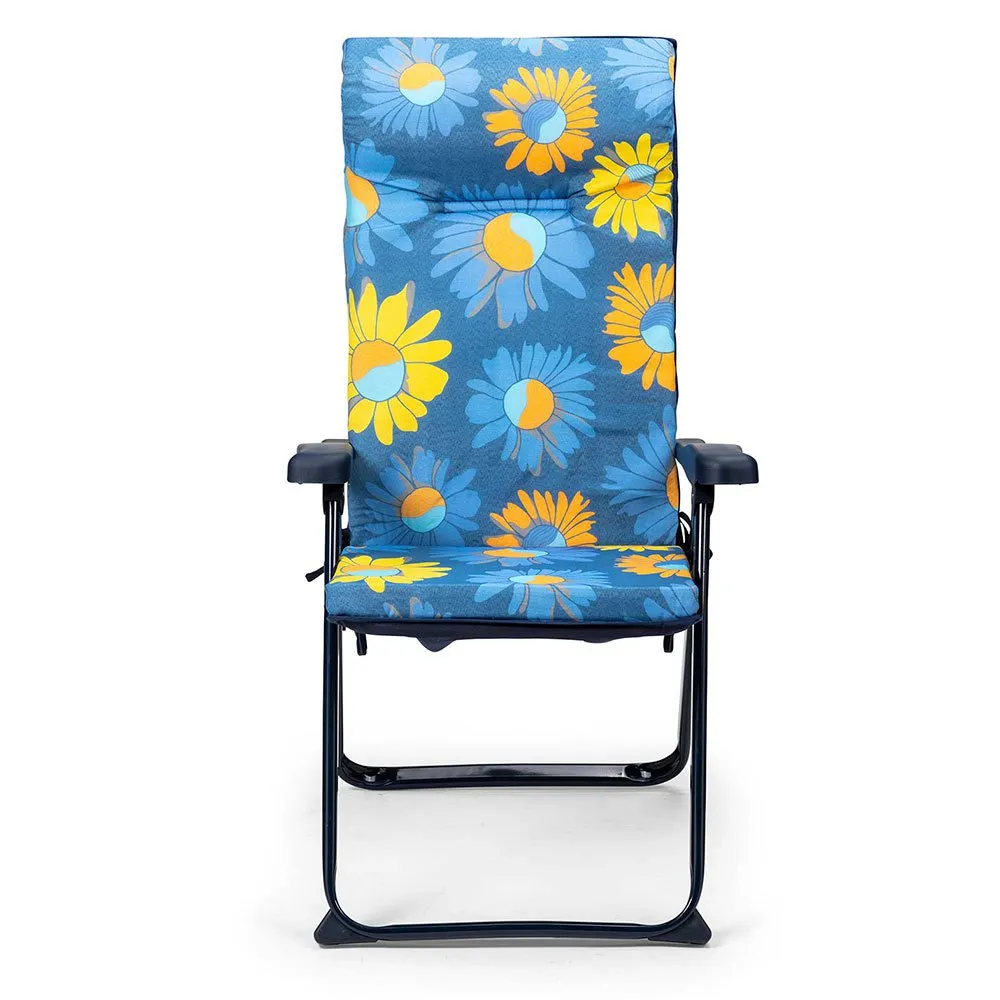 Solenny Fällbar Fåtölj Med 6 Lägen 114x7x2 Cm unisex, Blue / yellow, One Size