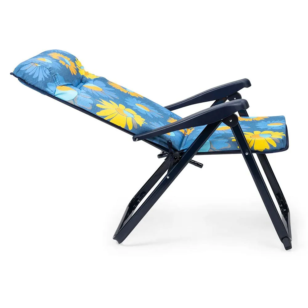 Solenny Fällbar Fåtölj Med 6 Lägen 114x7x2 Cm unisex, Blue / yellow, One Size