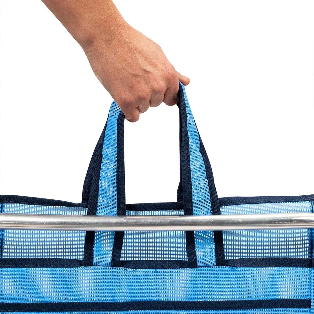 Solenny Låg Fällbar Stol I Aluminium 63x54x50 Cm unisex, Blue, One Size