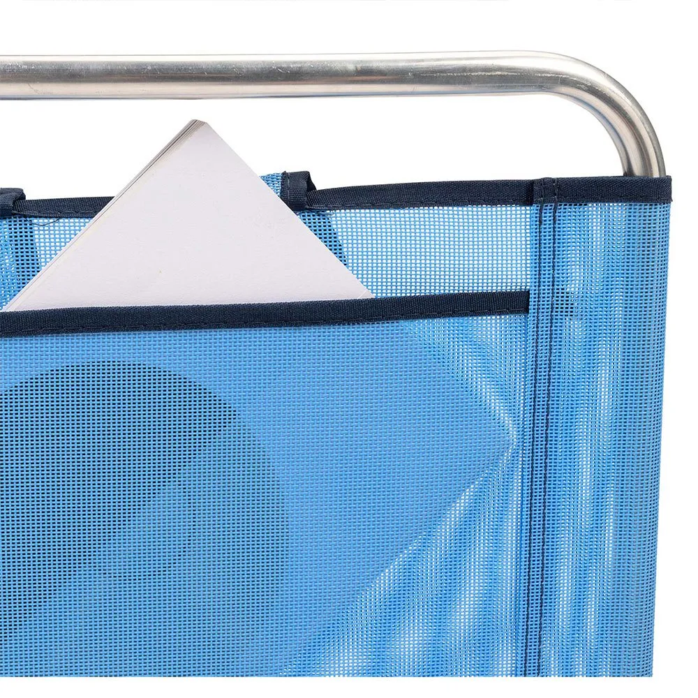 Solenny Låg Fällbar Stol I Aluminium 63x54x50 Cm unisex, Blue, One Size