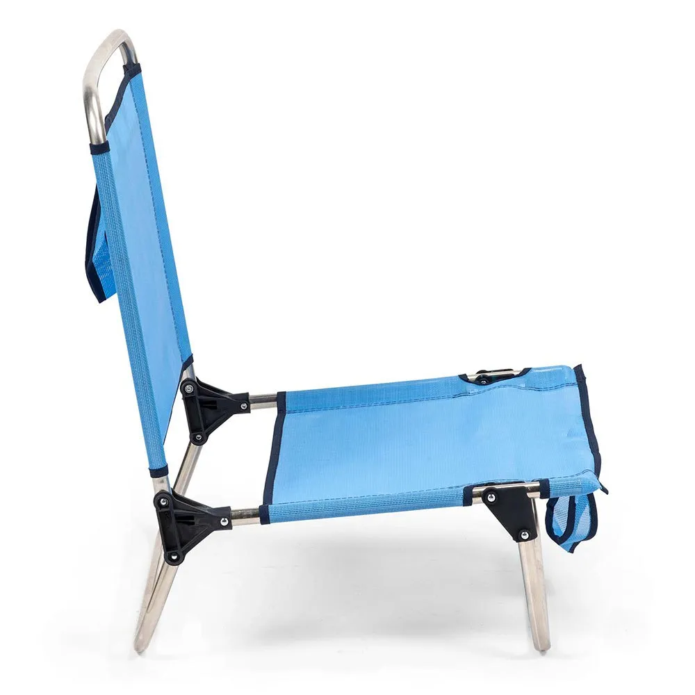 Solenny Låg Fällbar Stol I Aluminium 63x54x50 Cm unisex, Blue, One Size
