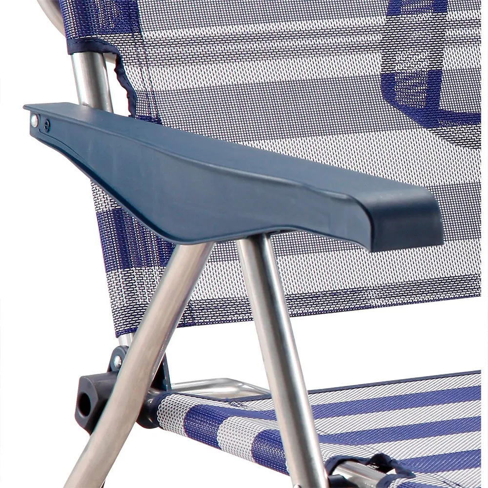 Solenny Låg Fällstol 4 Lägen 86x81x62 Cm unisex, Navy / white, One Size Solenny Låg Fällstol 4 Lägen 86x81x62 Cm unisex, Navy / white, One Size