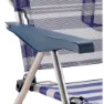 Solenny Låg Fällstol 4 Lägen 86x81x62 Cm unisex, Navy / white, One Size