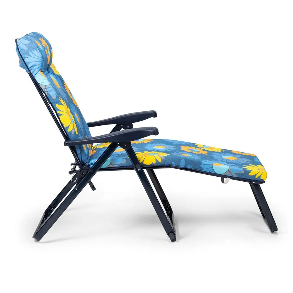 Solenny Super Hopfällbar Solsäng Med 6 Positioner 114x132x62 Cm unisex, Blue / yellow, One Size Solenny Super Hopfällbar Solsäng Med 6 Positioner 114x132x62 Cm unisex, Blue / yellow, One Size