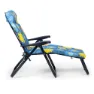 Solenny Super Hopfällbar Solsäng Med 6 Positioner 114x132x62 Cm unisex, Blue / yellow, One Size