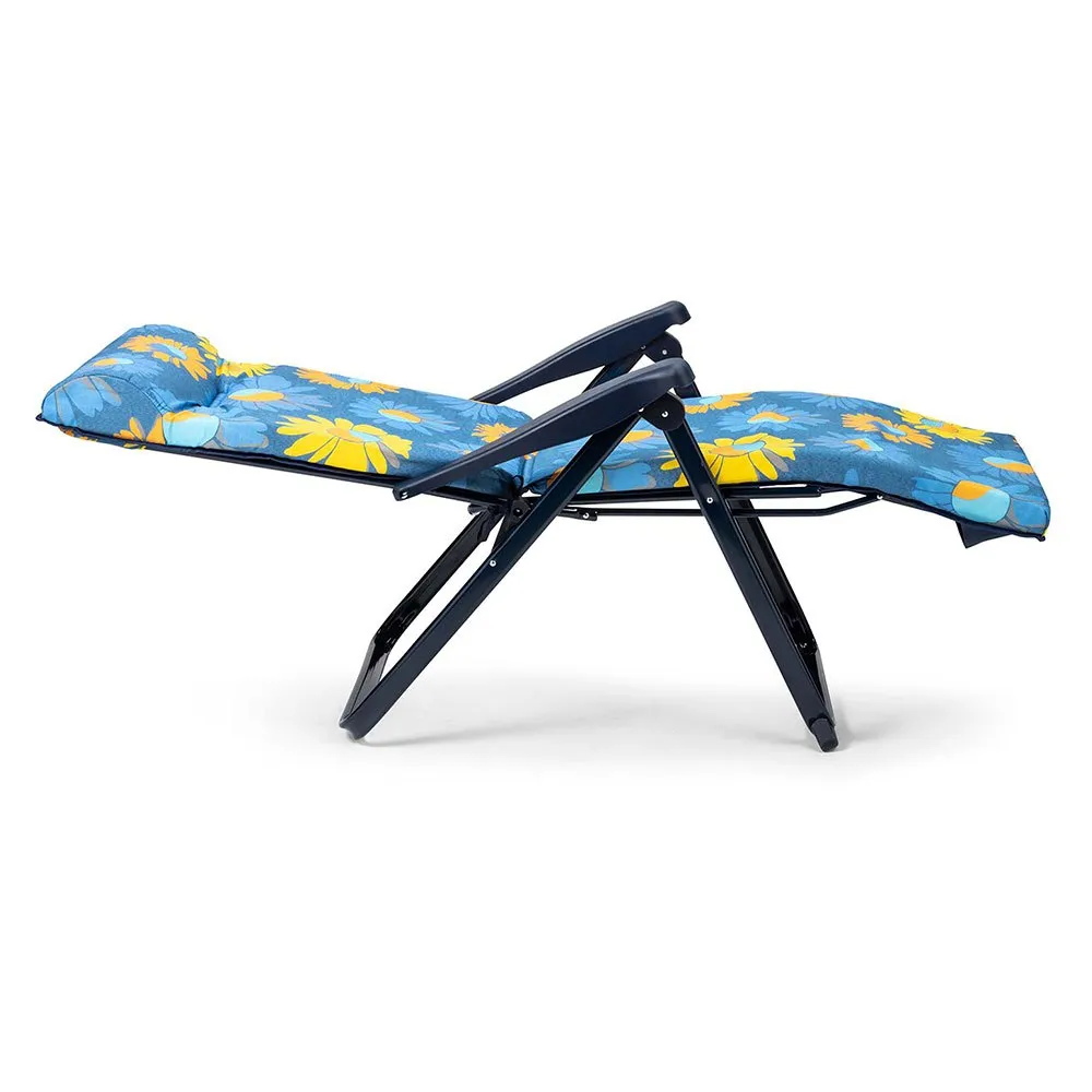 Solenny Super-relax Hopfällbar Solsäng Med 6 Positioner 114x86x62 Cm unisex, Blue / orange / yellow, One Size