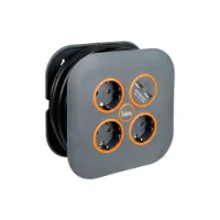 Solera Usb-kabelrulle 3 Pluggar 5 M Solera Usb-kabelrulle 3 Pluggar 5 M