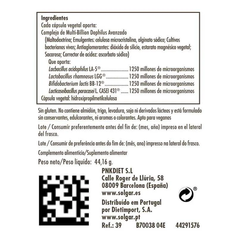 Solgar Advanced Multi-billion Dophilus Kapslar 60 Enheter, One size Solgar Advanced Multi-billion Dophilus Kapslar 60 Enheter, One size