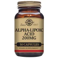 Solgar Alfa-liponsyra 200 Mg 50 Enheter Solgar Alfa-liponsyra 200 Mg 50 Enheter