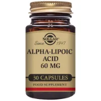 Solgar Alfa-liponsyra 60 Mg 30 Enheter Solgar Alfa-liponsyra 60 Mg 30 Enheter