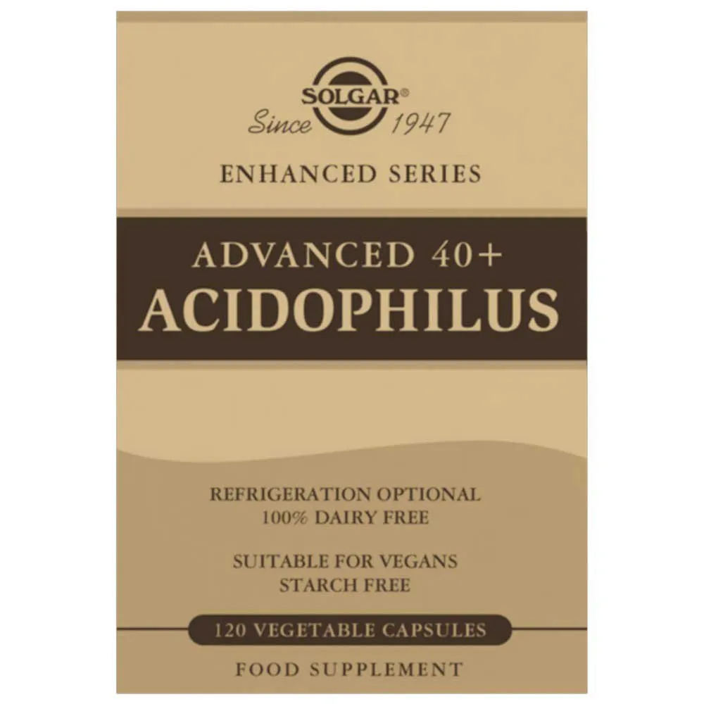 Solgar Avancerad 40+ Acidophilus 120 Enheter, Brown, One Size Solgar Avancerad 40+ Acidophilus 120 Enheter, Brown, One Size
