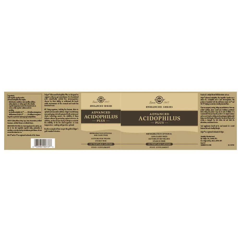 Solgar Avancerad Acidophilus Plus 120 Enheter, Brown, One Size Solgar Avancerad Acidophilus Plus 120 Enheter, Brown, One Size