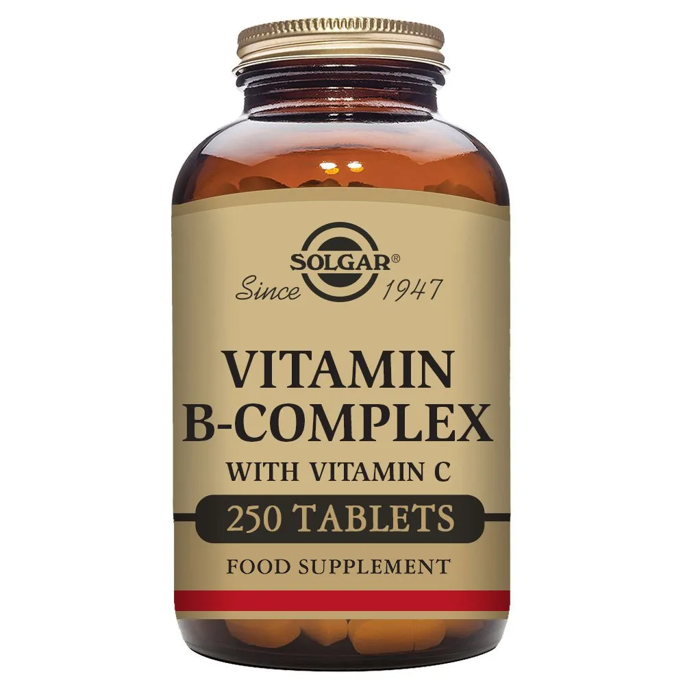 Solgar B-complex With Vitamin C Stress Formula Tabletter 250 Enheter, Brown, One Size