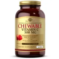 Solgar C-vitamin Vuxna 500 Mg/tranbär Hallon 90 Enheter
