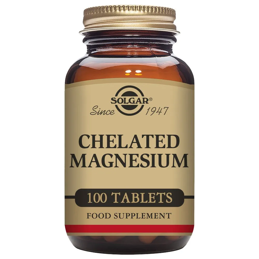 Solgar Chelated Magnesium Tabletter 100 Enheter, Brown, One Size