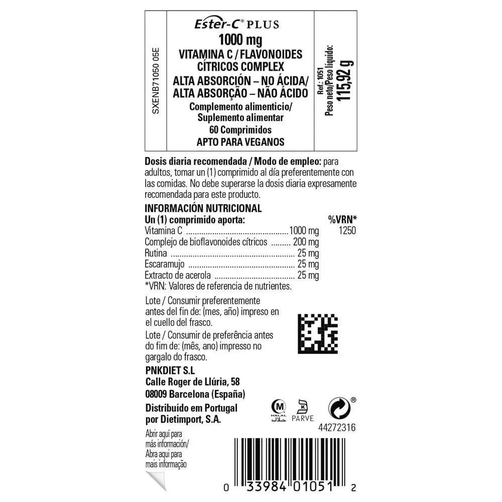 Solgar Ester C Plus 1000mg Vitamin C Tabletter 60 Enheter, One size