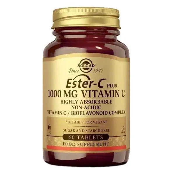 Solgar Ester C Plus 1000mg Vitamin C Tabletter 60 Enheter, One size