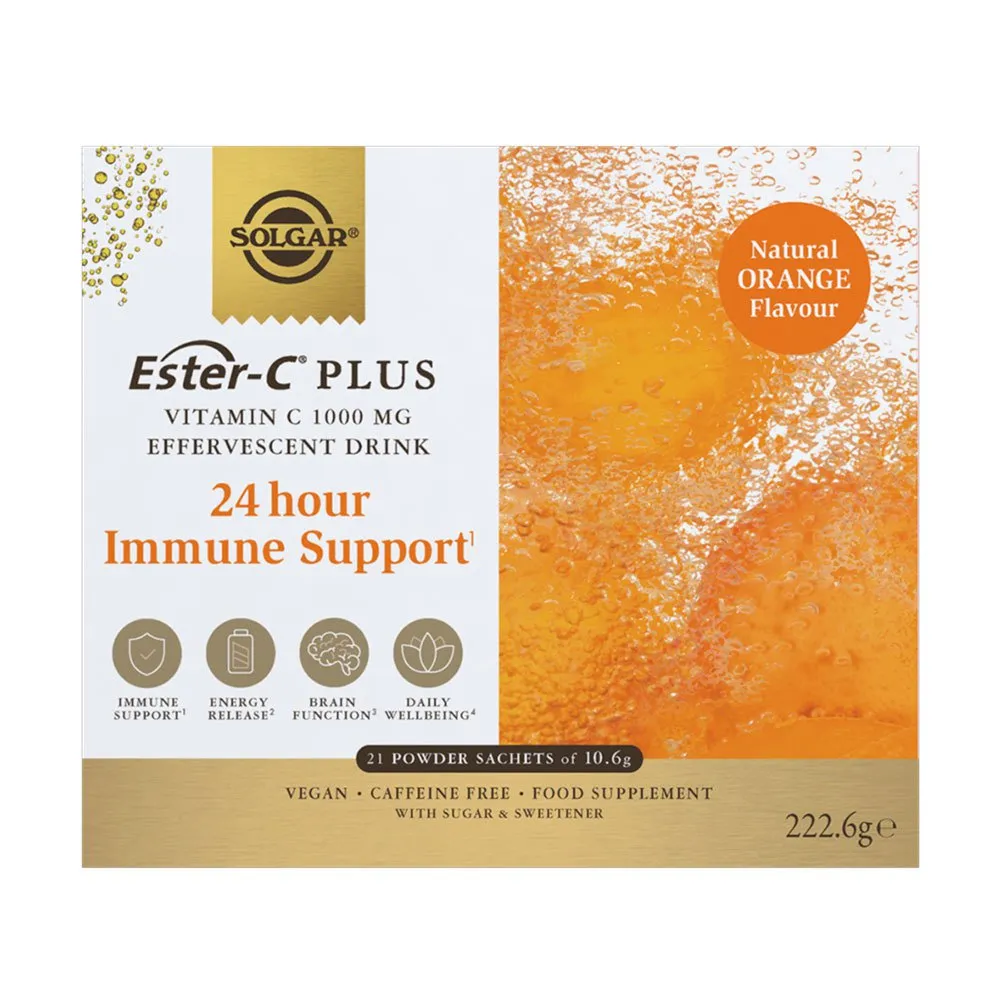 Solgar Ester-c Plus Effervescent Engångsdos Stickförpackning Apelsin 10.6g 21 Enheter, One size