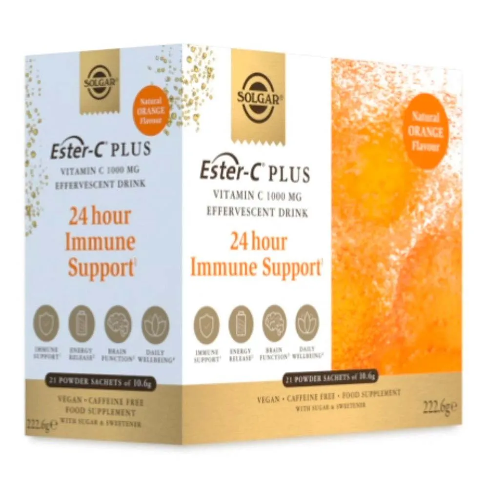 Solgar Ester-c Plus Effervescent Engångsdos Stickförpackning Apelsin 10.6g 21 Enheter, One size
