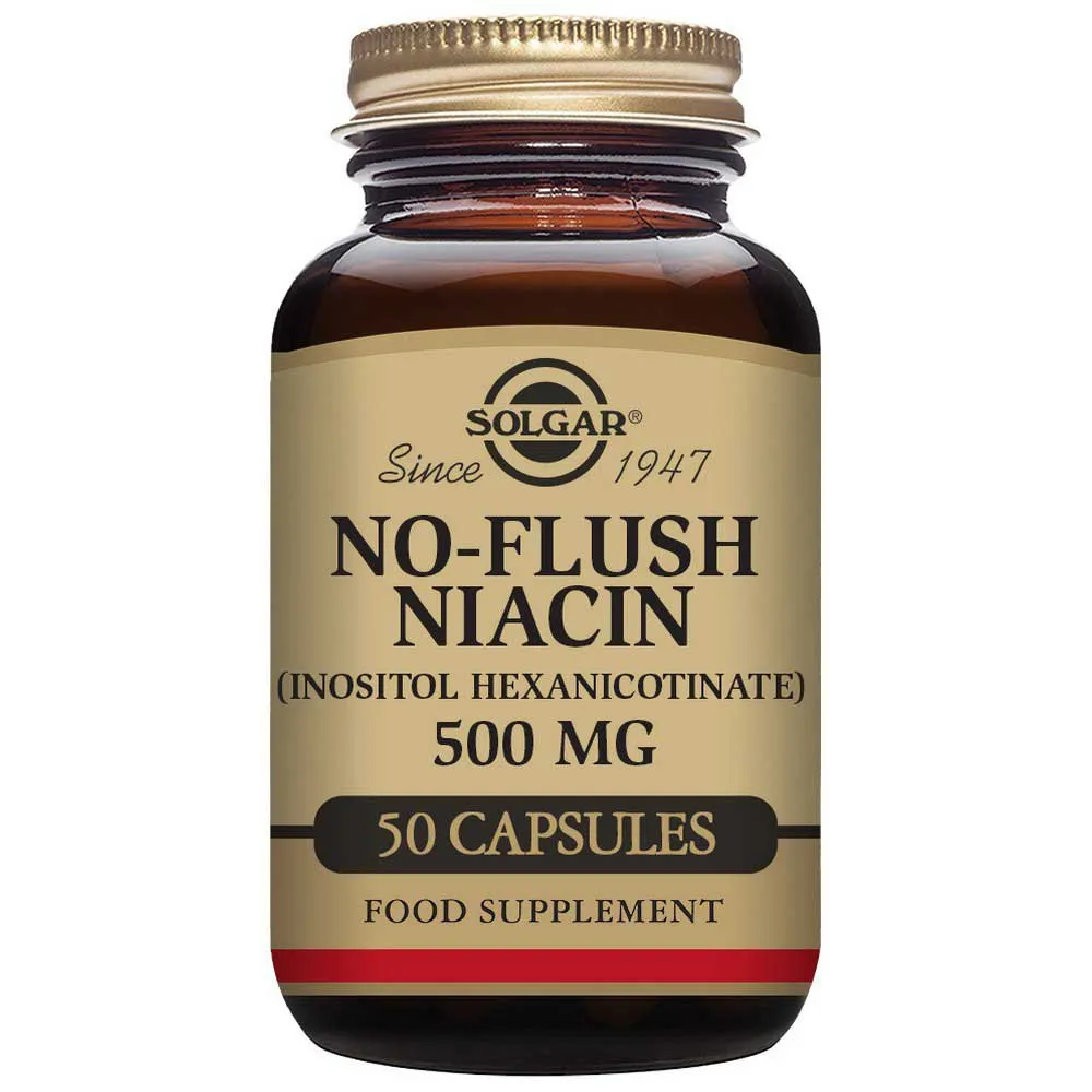 Solgar Icke-flushande Niacin 500 Mg 50 Enheter, Brown, One Size