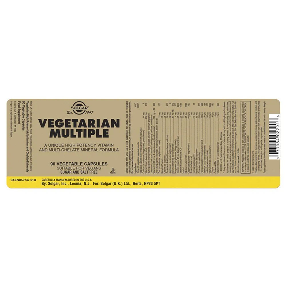 Solgar Multiple Kapslar 90 Enheter, Brown, One Size Solgar Multiple Kapslar 90 Enheter, Brown, One Size