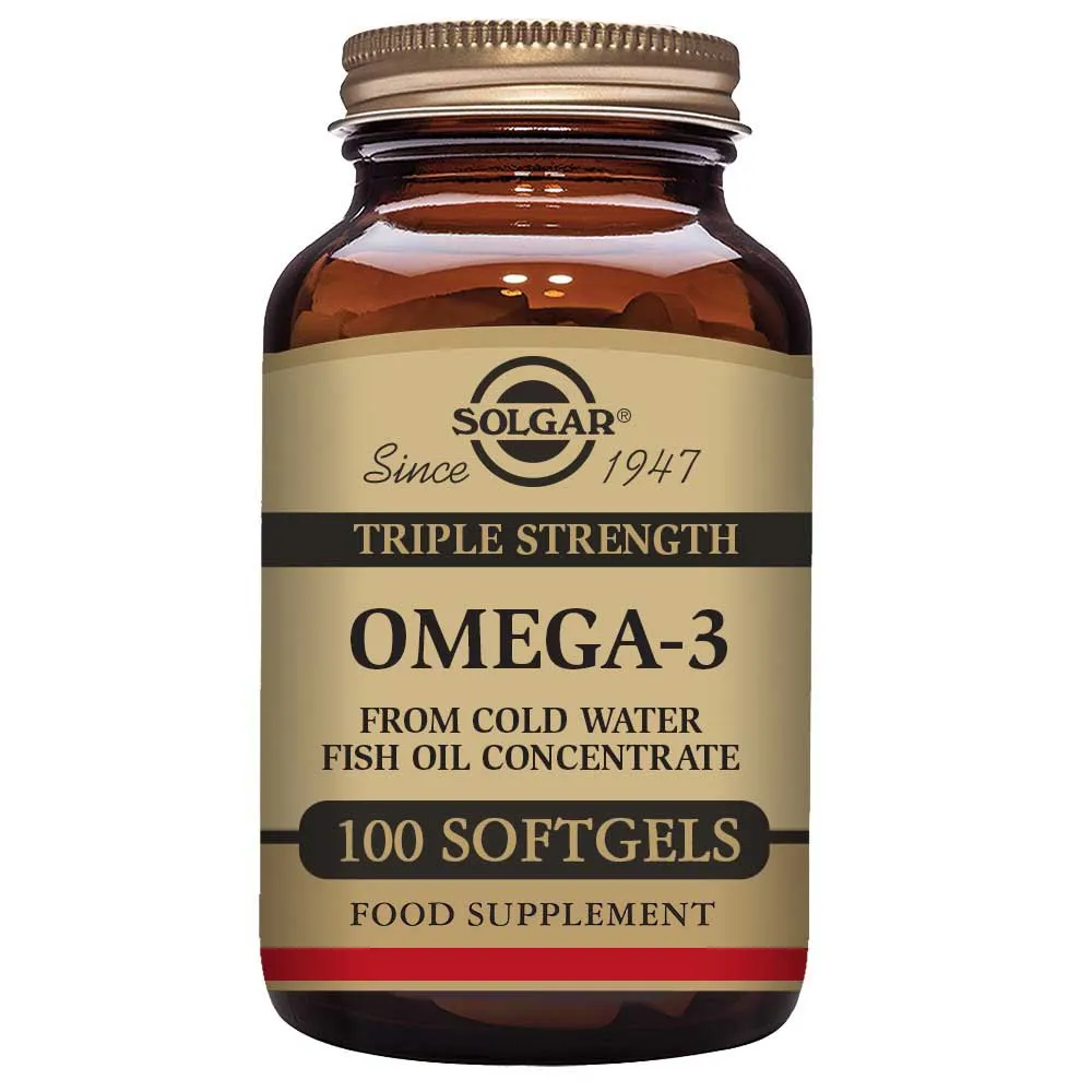 Solgar Omega-3 Trippel Styrka 100 Enheter, Golden, One Size Solgar Omega-3 Trippel Styrka 100 Enheter, Golden, One Size
