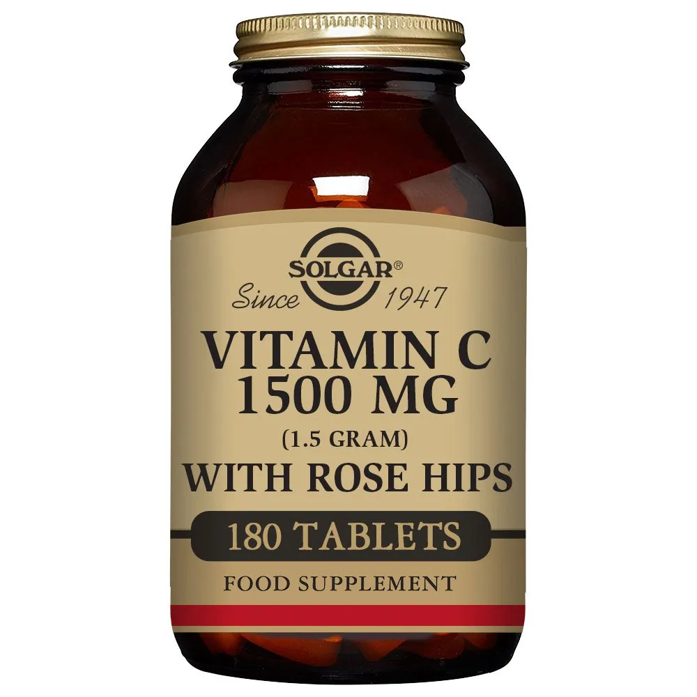 Solgar Rose Hips C 1500mg Tabletter 180 Enheter, Black, One Size Solgar Rose Hips C 1500mg Tabletter 180 Enheter, Black, One Size