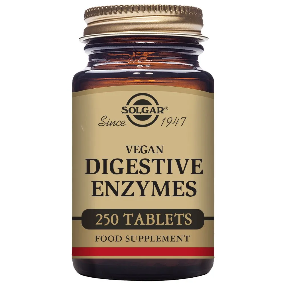 Solgar Vegan Digestive Enzymes Tabletter 250 Enheter, One size