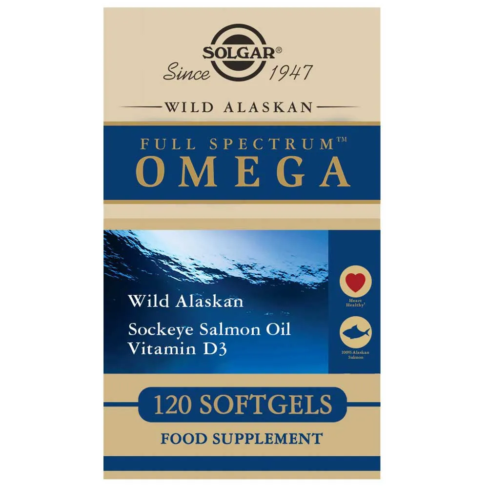 Solgar Vild Alaskan Fullspektrum Omega 120 Enheter, Blue, One Size