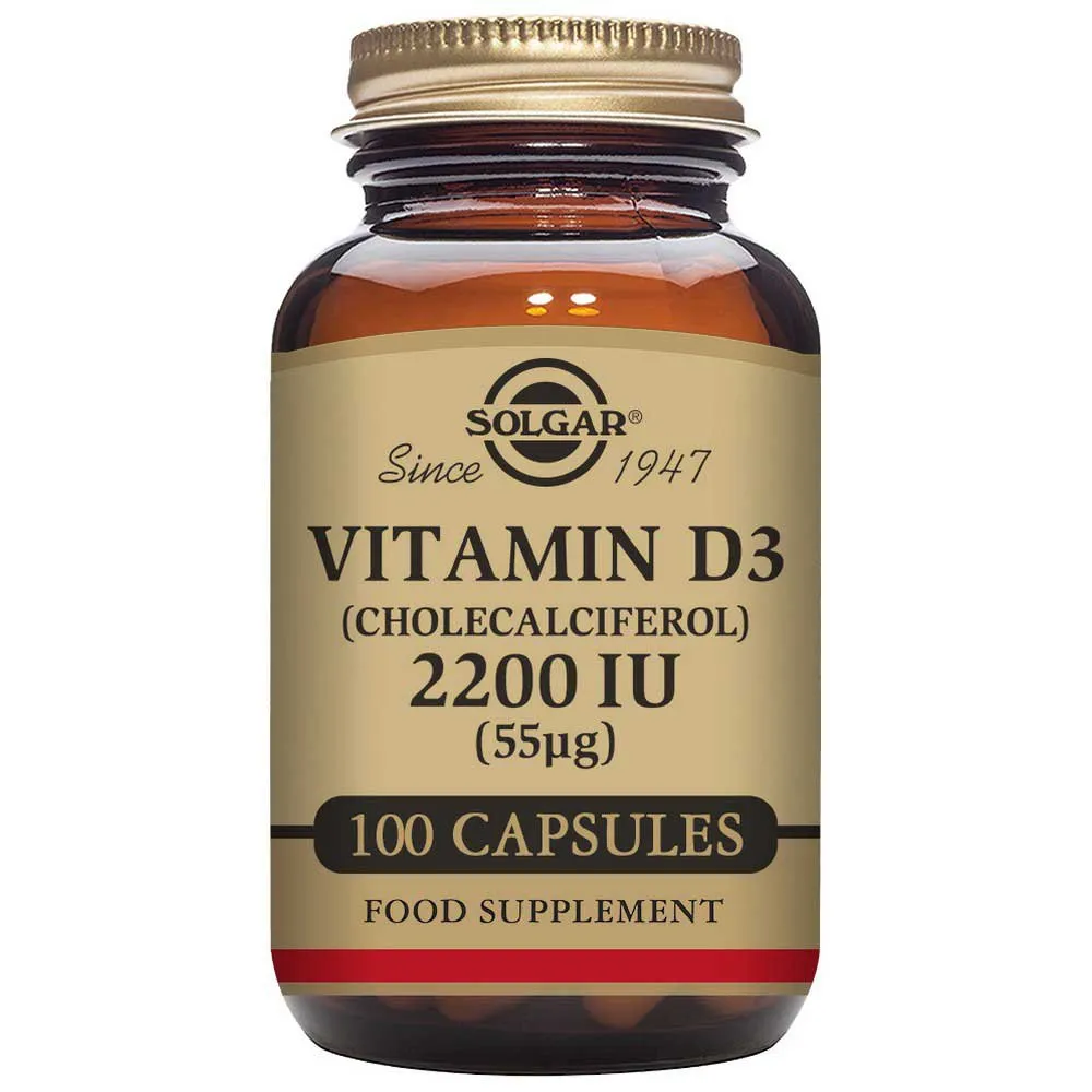 Solgar Vitamin D3 2200 Ie 55 Mcg 100 Enheter, Brown, One Size Solgar Vitamin D3 2200 Ie 55 Mcg 100 Enheter, Brown, One Size