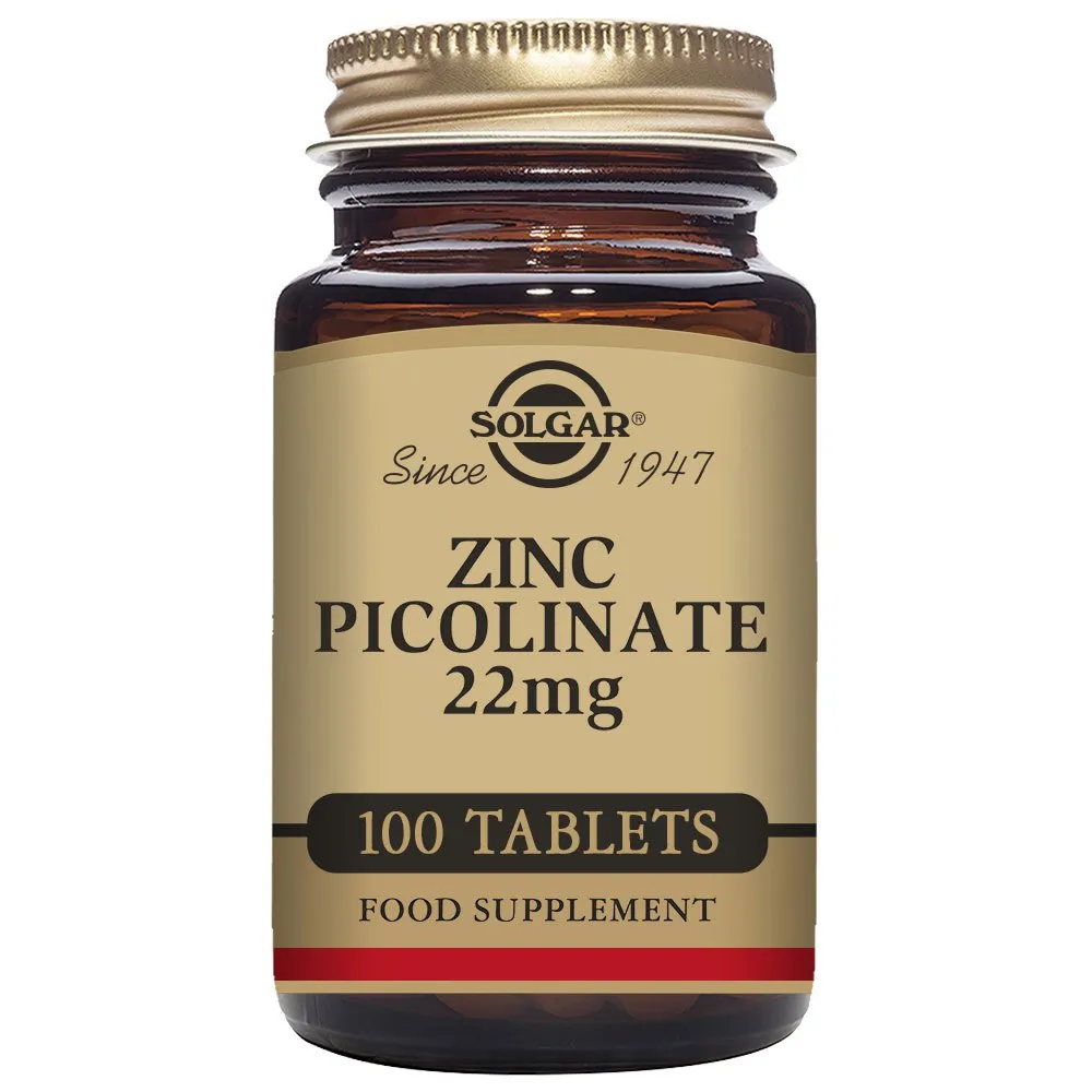 Solgar Zinc Picolinate 22mg Tabletter 100 Enheter, Brown, One Size Solgar Zinc Picolinate 22mg Tabletter 100 Enheter, Brown, One Size