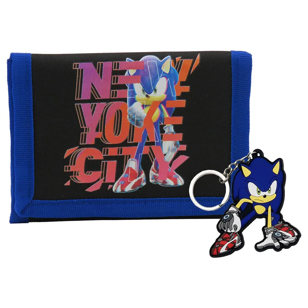 Sonic & Nyckelringsset Plånbok, Multicolor, One Size Sonic & Nyckelringsset Plånbok, Multicolor, One Size