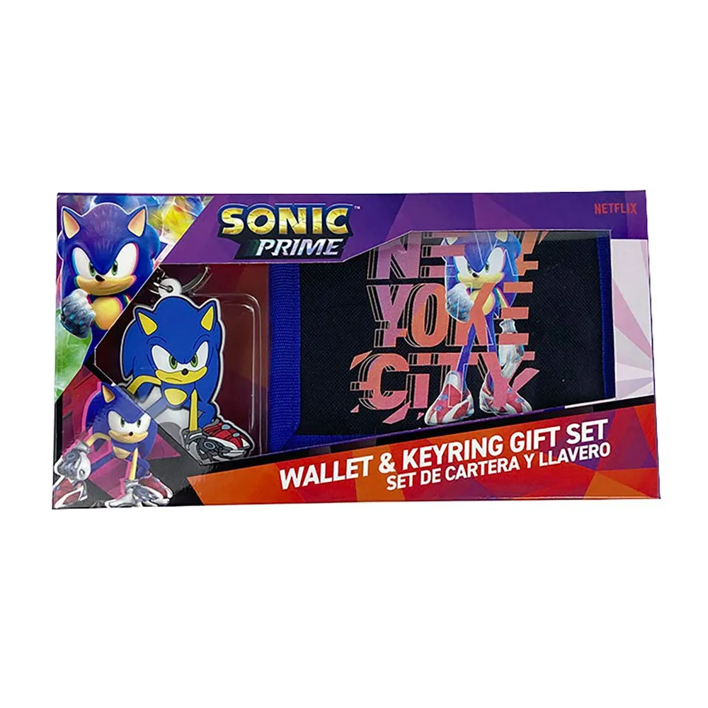 Sonic & Nyckelringsset Plånbok, Multicolor, One Size Sonic & Nyckelringsset Plånbok, Multicolor, One Size
