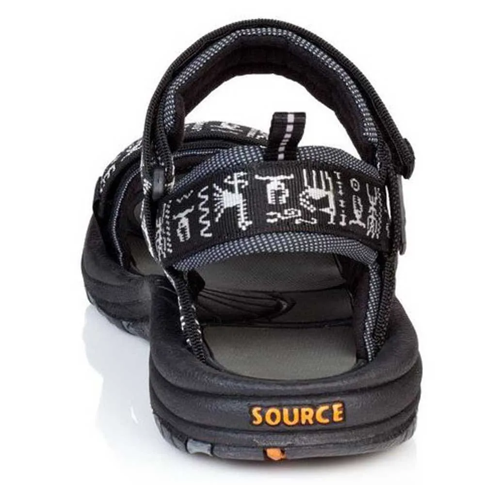 SOURCE Gobi Sandaler Refurbished, Black inca