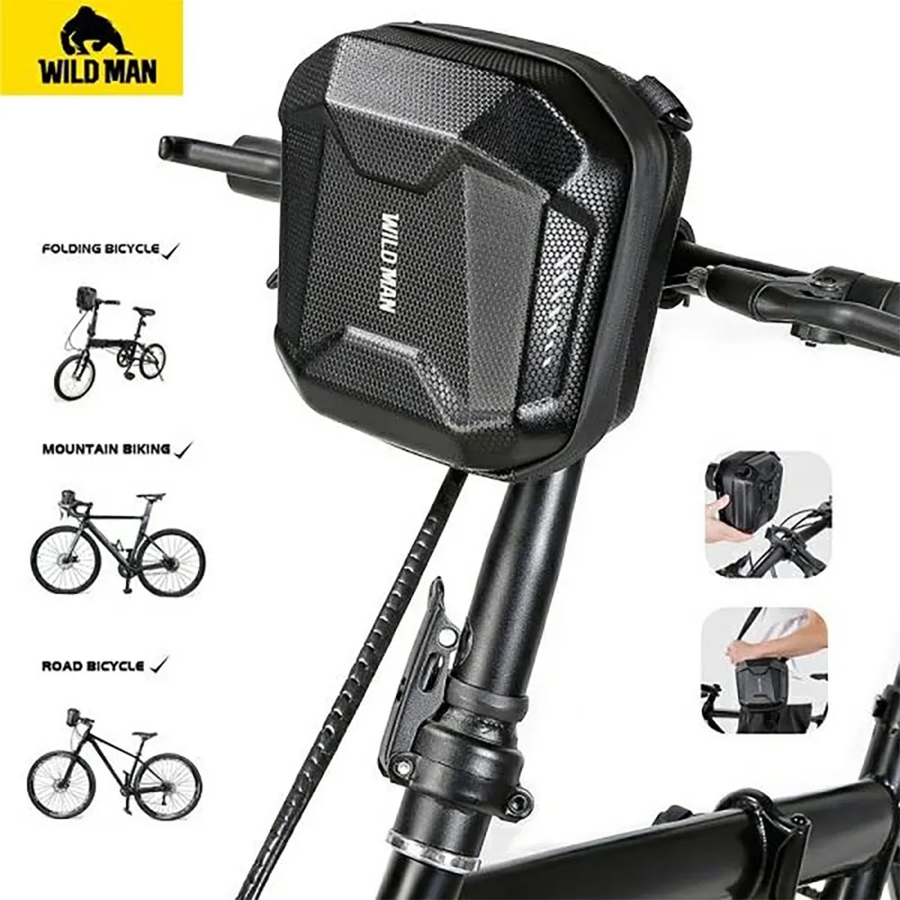 Sourcing E18 Wildman Bicycle Telefonfodral, Black / black, One Size