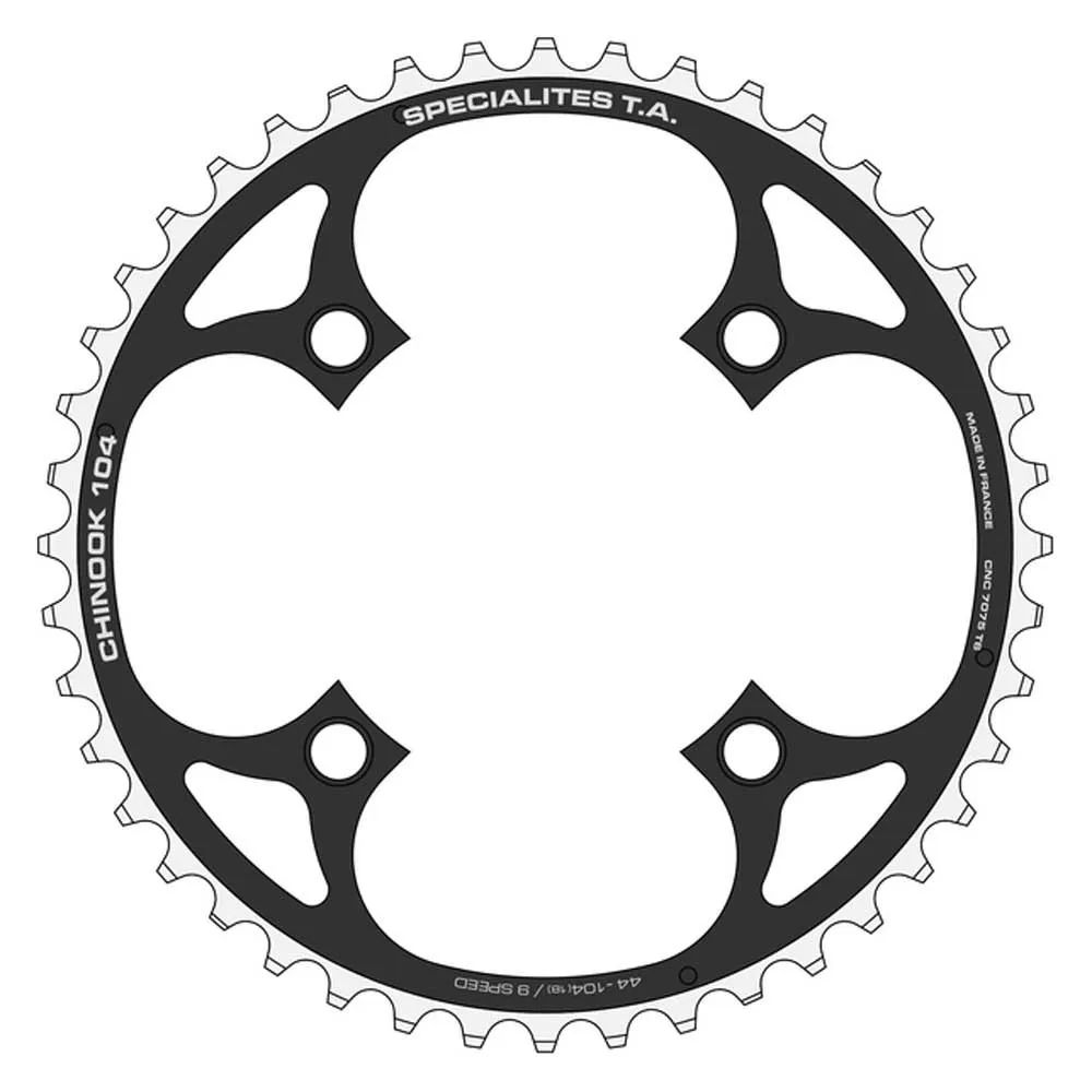 SPECIALITES TA Kettenblatt Chinook, 4-Arm, außen, 104 mm Lochkreis, 18 mm Aufnahme