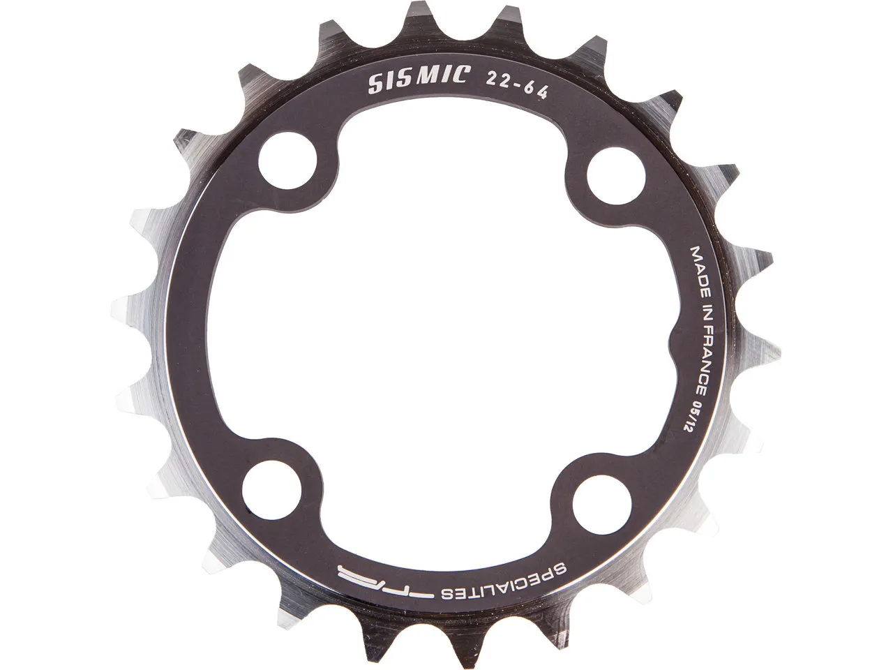SPECIALITES TA Kettenblatt Sismic, XTR FC-M970, 4-Arm, innen, 64 mm Lochkreis, Black, 22t