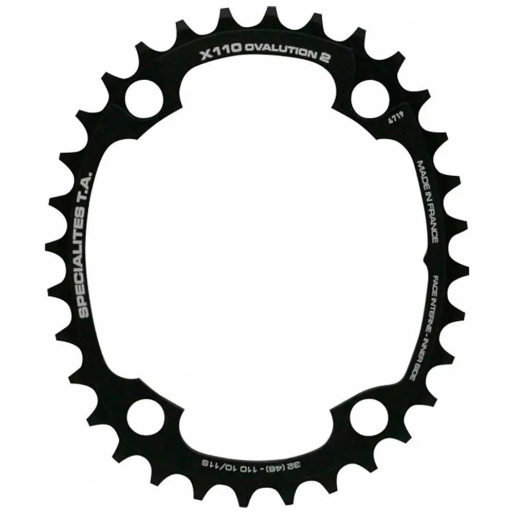 SPECIALITES TA Ovalution 2 110 Bcd Ovalt Kedjehjul, Black, 38t