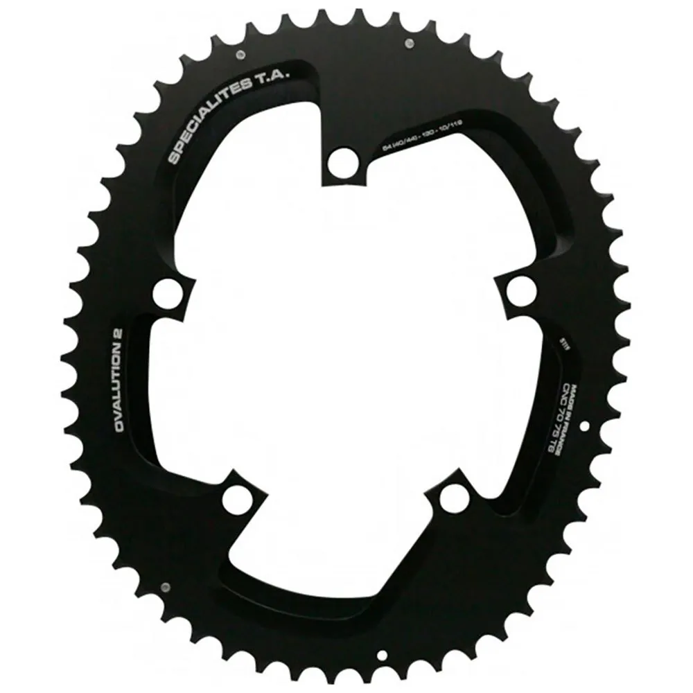 SPECIALITES TA Ovalution 2 External 130 Bcd Ovalt Kedjehjul, Black, 52t