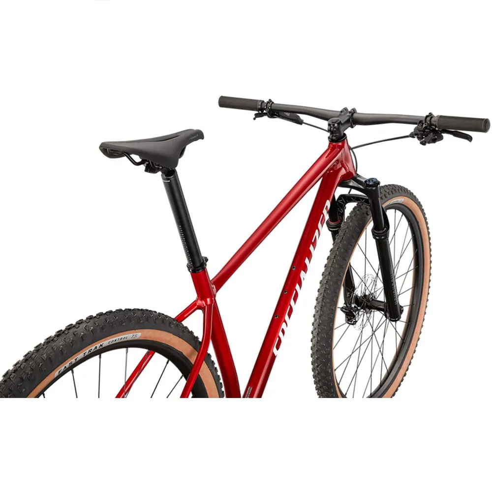 Specialized Chisel Ht Comp 29´´ Nx 2022 Mtb Cykel, Gloss red tint fade over brushed silver / tarmac black / white w / gold pearl, M