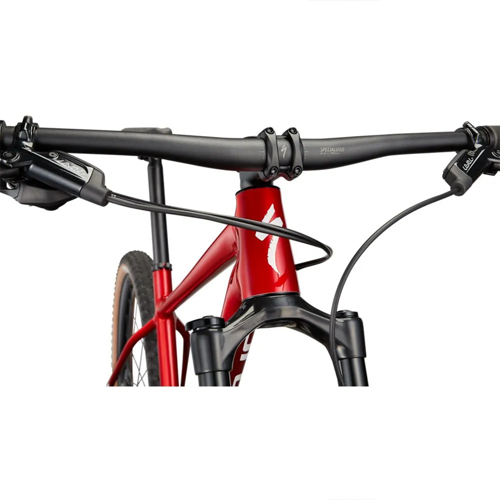 Specialized Chisel Ht Comp 29´´ Nx 2022 Mtb Cykel, Gloss red tint fade over brushed silver / tarmac black / white w / gold pearl, M